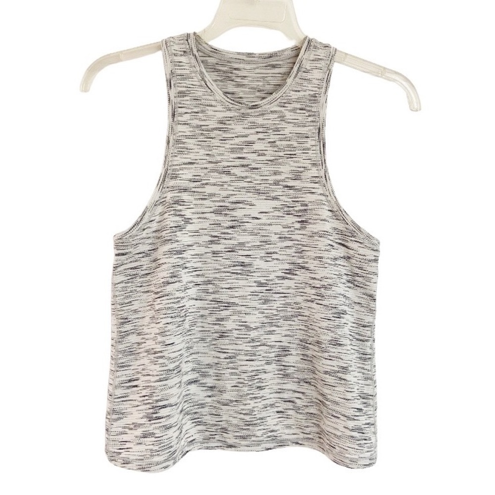 Lululemon Squad Goals Tank Black White Space Dye Size Small